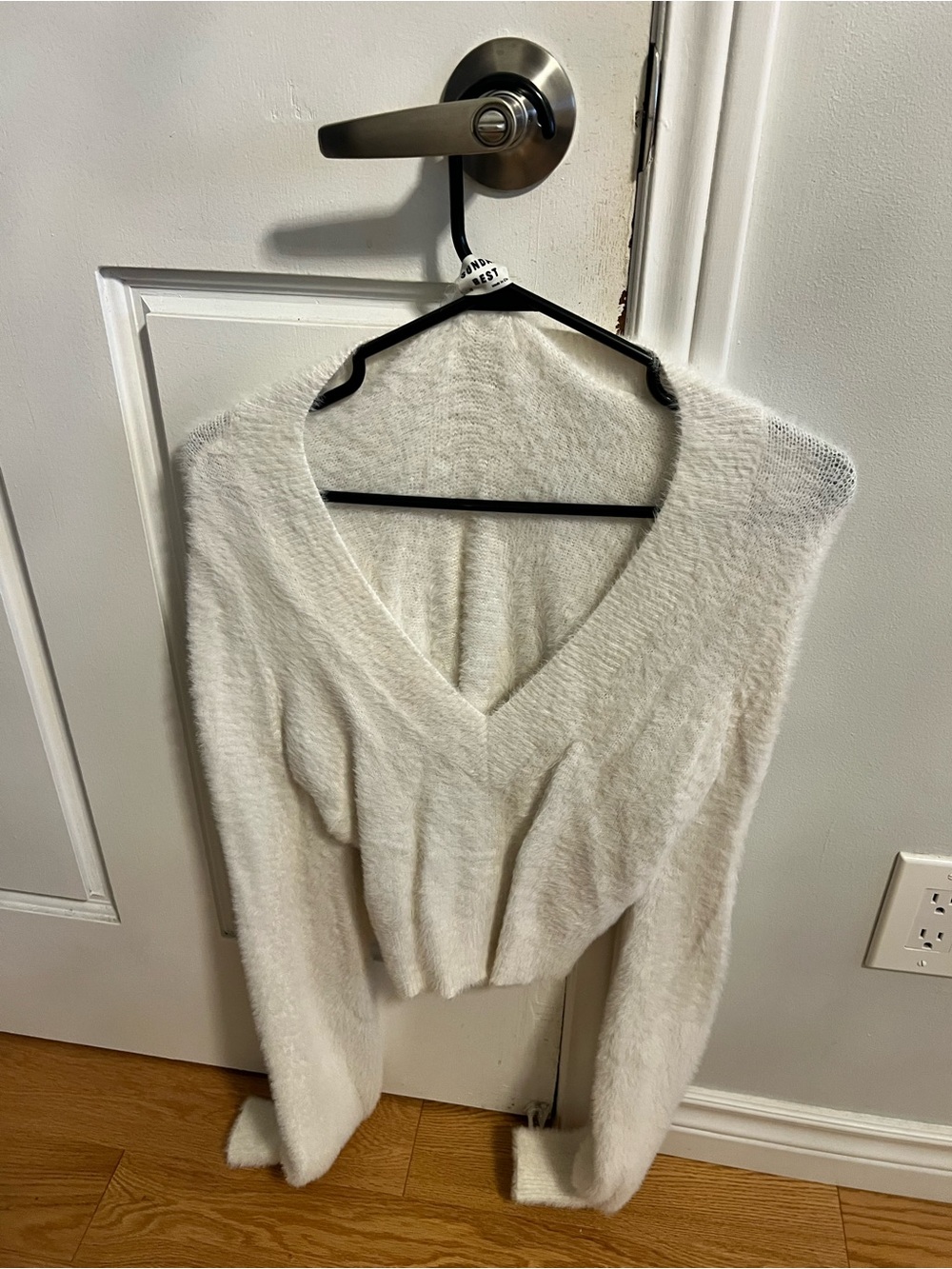 Sunday Best Cozy V-Neck Women’s Sweater in Cream